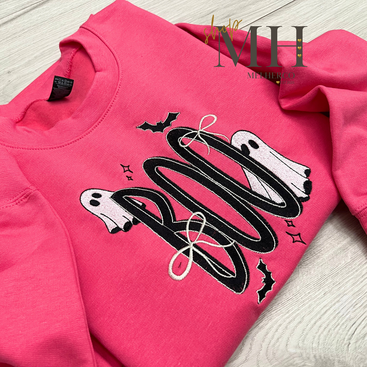 Embroidered BOO Ghost Sweatshirt