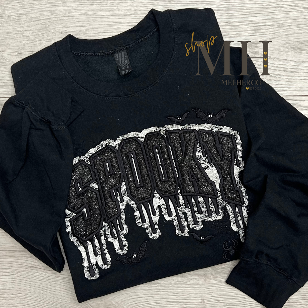 Embroidered Drippy Spooky Lace Sweatshirt -ORIGINAL